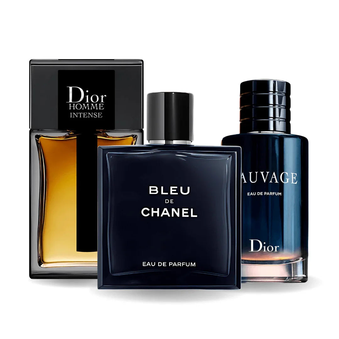 Combo de 3 perfumes | Sauvage + Bleu de Chanel + Dior Homme Intense